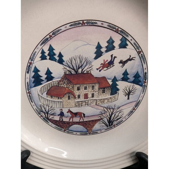 Vintage Studio Nova Seasons Plates 8 1/2" Spring Summer Winter Bread Plate Lot o - Picture 7 of 13